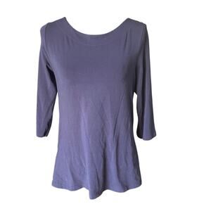 Lilly Pulitzer Navy Blue 3/4 Sleeve Tunic Top Size M